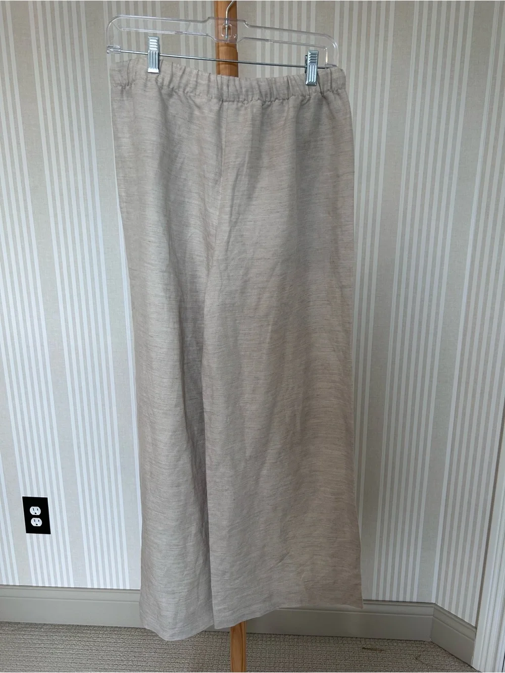 ARITZIA The Lodge Pant in Undyed Ecru Drawstring Wide-Leg Flowy Sz Medium Short